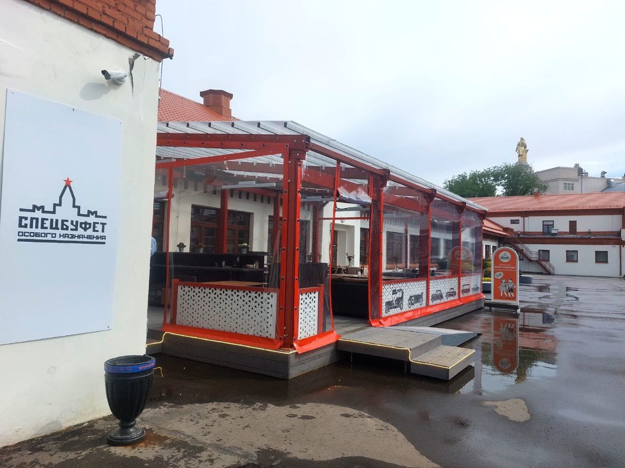 ПВХ шторы для летней террасы кафе в городе Шебекино